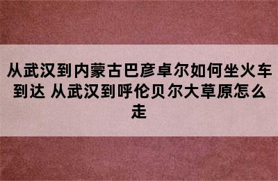 从武汉到内蒙古巴彦卓尔如何坐火车到达 从武汉到呼伦贝尔大草原怎么走